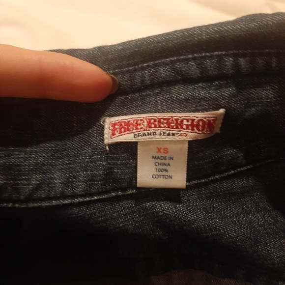 True Religion jean button up shirt - Picture 2 of 3